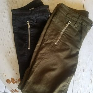Joe's Green and Black Skinny jeans